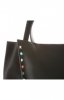 Bőr táska shopper bag Genuine Leather fekete 5013